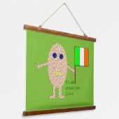 Patriotic Irish Egg Wandteppich Mit Holzrahmen (Gewinkelt)
