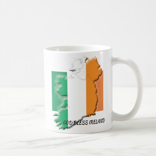 Patriotic IRISH FLAG Gott segne Irland Kaffeetasse (Rechts)