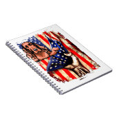 Patriotic Irish Setter American Flag Dog Notizblock (Rechte Seite)