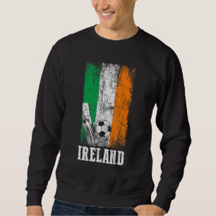 Patriotic Irish Soccer Player Ireland Flag Soccer Sweatshirt