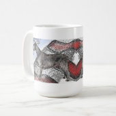 Patriotic Irish Wolfhound Kaffeetasse (Vorderseite Links)