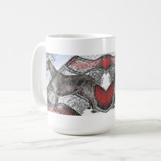 Patriotic Irish Wolfhound Kaffeetasse (Vorderseite Links)