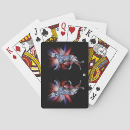 Patriotic Irish Wolfhound Red White und Blue Spielkarten