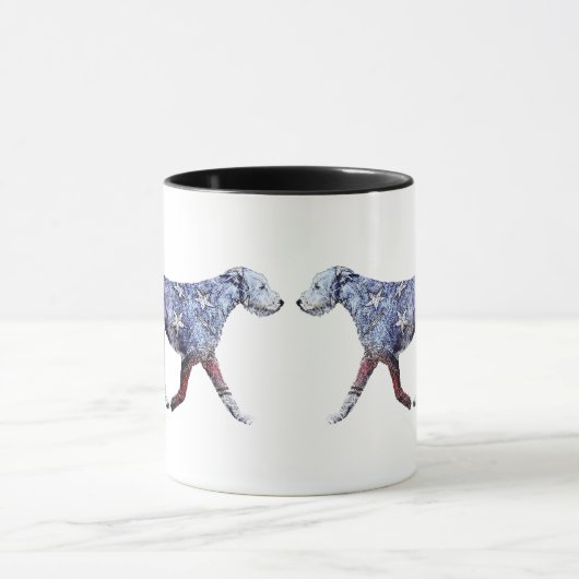 Patriotic Irish Wolfhound Tasse (Zentrum)