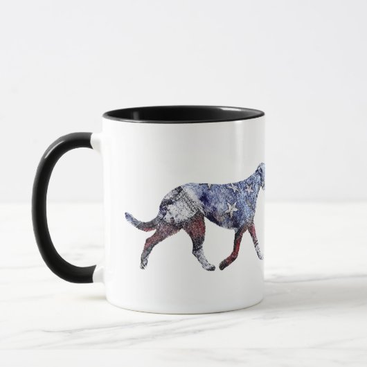 Patriotic Irish Wolfhound Tasse (Links)