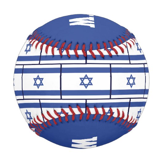 Patriotic ISRAEL Custom Scripting FLAG Baseball (Rückseite)