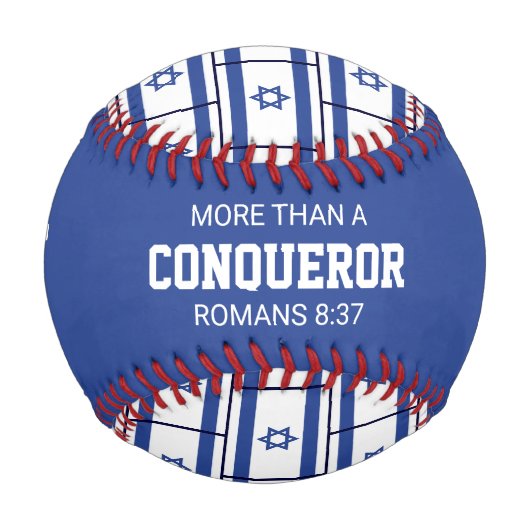 Patriotic ISRAEL Custom Scripting FLAG Baseball (Vorderseite)