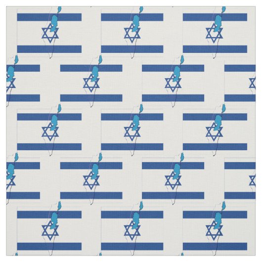Patriotic ISRAEL FLAG Karte Kontur Stoff (Muster)