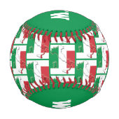 Patriotic ITALY Custom Scripture FLAG Baseball (Rückseite)
