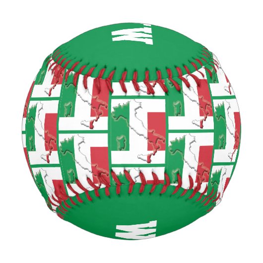 Patriotic ITALY Custom Scripture FLAG Baseball (Rückseite)