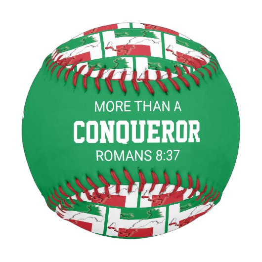 Patriotic ITALY Custom Scripture FLAG Baseball (Vorderseite)