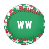 Patriotic ITALY Custom Scripture FLAG Baseball (Vorderseite Links)