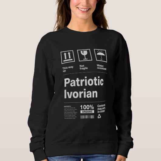 Patriotic Ivorian Patriotism Ivory Coast Country P Sweatshirt (Vorderseite)