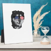 Patriotic Jack Russell Terrier Fotoplatte (Seite)