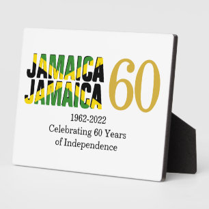 Patriotic JAMAICA 60 Jahre Unabhängigkeit Fotoplatte