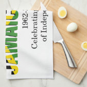 Patriotic JAMAICA 60 Jahre Unabhängigkeit Geschirrtuch (Viertel Falte)