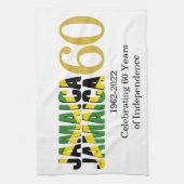 Patriotic JAMAICA 60 Jahre Unabhängigkeit Geschirrtuch (Vertikal)