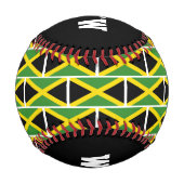 Patriotic JAMAICA Custom Scripting FLAG Baseball (Rückseite)