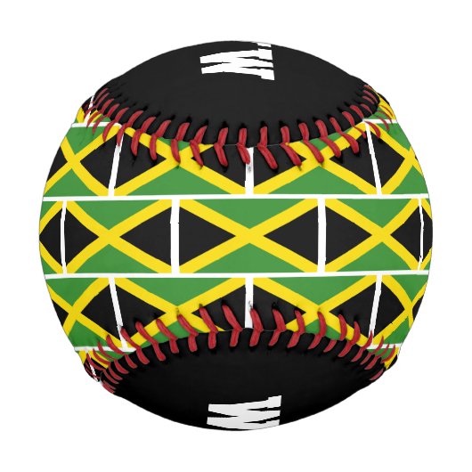 Patriotic JAMAICA Custom Scripting FLAG Baseball (Rückseite)
