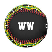 Patriotic JAMAICA Custom Scripting FLAG Baseball (Vorderseite Links)