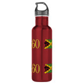 Patriotic JAMAICA Flag 60. Jubiläum Edelstahlflasche (Rückseite)