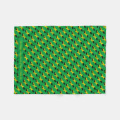Patriotic JAMAICA FLAG Anpassbare GRÜNE Fleecedecke (Vorderseite (Horizontal))