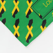 Patriotic JAMAICA FLAG Anpassbare GRÜNE Fleecedecke (Ecke)