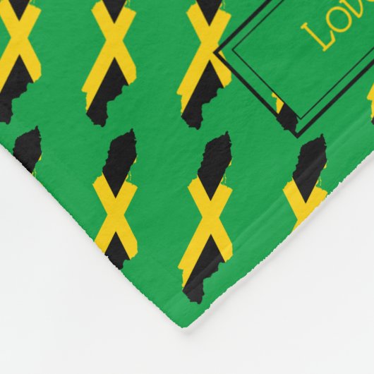 Patriotic JAMAICA FLAG Anpassbare GRÜNE Fleecedecke (Ecke)