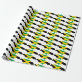 Patriotic JAMAICA Flag MAP-Kontur Geschenkpapier (Ungerollt)