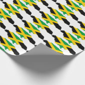 Patriotic JAMAICA Flag MAP-Kontur Geschenkpapier (Ecke)
