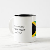 Patriotic JAMAICA FLAG | Scripting Custom White Zweifarbige Tasse (Vorderseite Links)