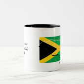 Patriotic JAMAICA FLAG | Scripting Custom White Zweifarbige Tasse (Mittel)