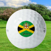 Patriotic Jamaican Flag Golf Balls, Jamaika Golfball