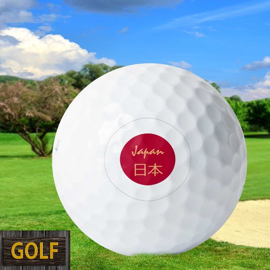 Patriotic Japan Golf Balls, japanische Flagge Golfball