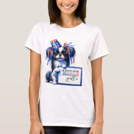 Patriotic Japanisch Chin 'Merica Y all T-Shirt