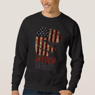 Patriotic Jayden Dino Jaydensaurus American Flag Sweatshirt