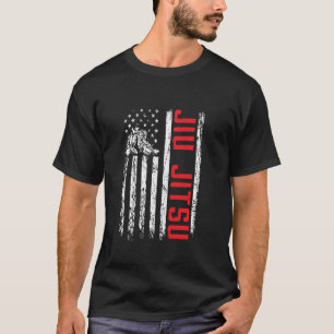 Patriotic Jiu Jitsu American Flag Brasilianischer  T-Shirt