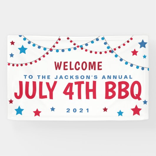 Patriotic July 4. Stars Banner (Horizontal)