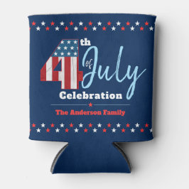 Patriotic July 4th Red White Blue USA Flag Stars Dosenkühler