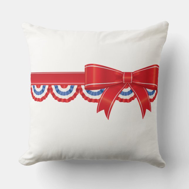 Patriotic July 4th Throw Kissen (Vorderseite)