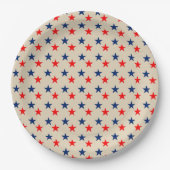 Patriotic July USA American Rustic Country Stars Pappteller (Vorderseite)