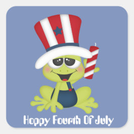 Patriotic July Vurth Holiday Frosch Aufkleber