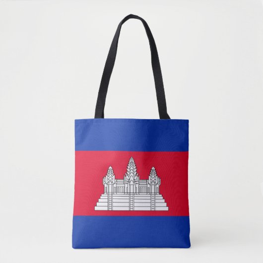 Patriotic Kambodscha Flag Tote Bag Tasche (Vorderseite)