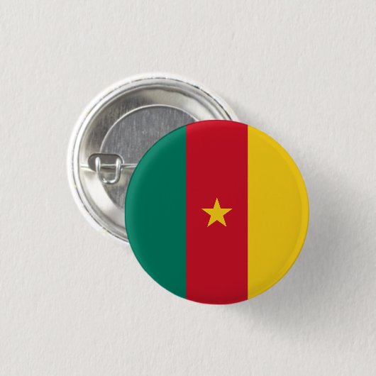 Patriotic Kamerun Flag Button (Vorne & Hinten)