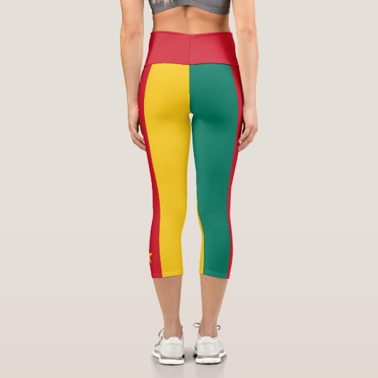Patriotic Kamerun Flag Capri Leggings (Rückseite)