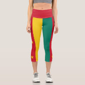 Patriotic Kamerun Flag Capri Leggings (Vorderseite)