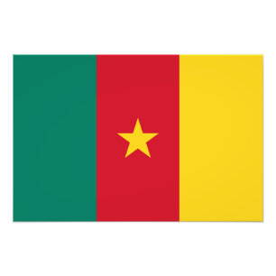 Patriotic Kamerun Flag Fotodruck