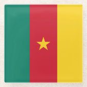 Patriotic Kamerun Flag Glasuntersetzer (Vorderseite)