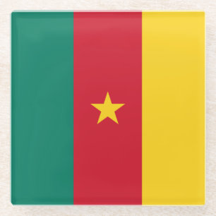 Patriotic Kamerun Flag Glasuntersetzer
