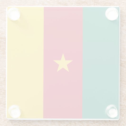 Patriotic Kamerun Flag Glasuntersetzer (Rückseite)